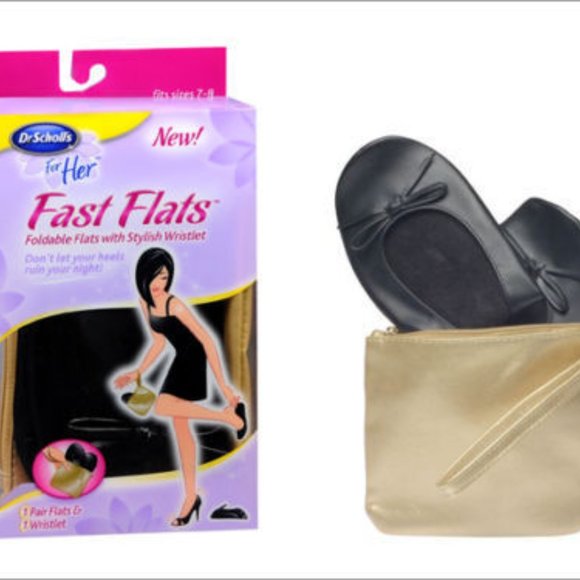DR. SCHOLL'S FAST FLATS-FOLDABLE FLATS WITH STYLISH WRISTLET - Picture 3 of 4